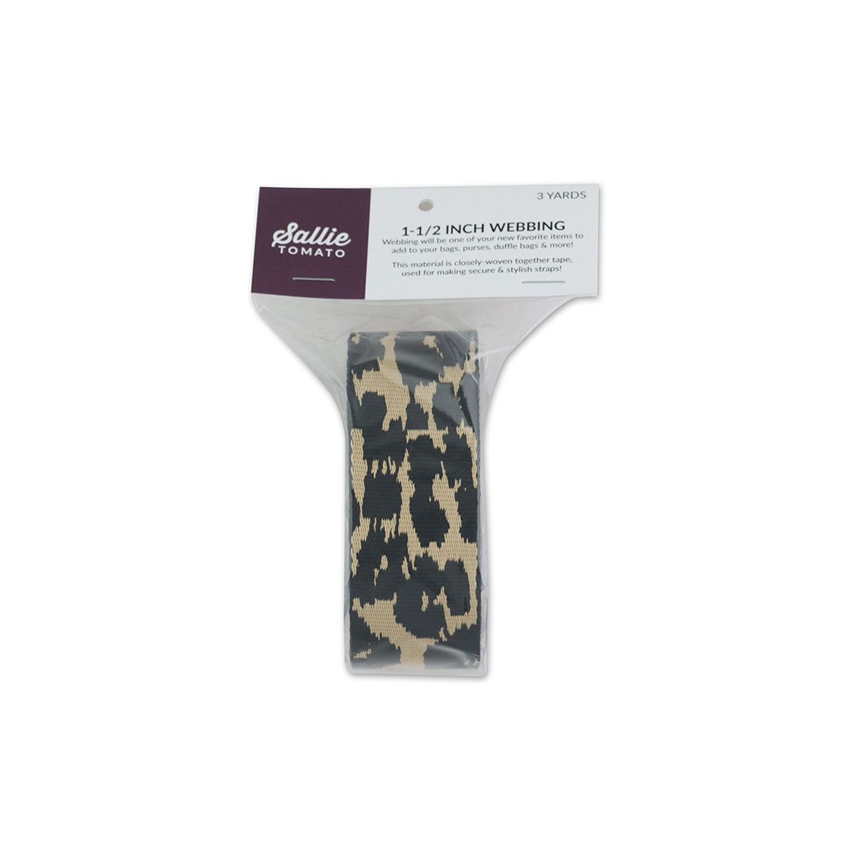 Striped Leopard Webbing 1-1/2in x 3 yd