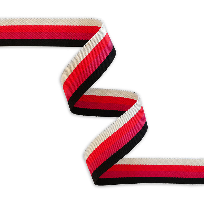 Striped Valentine Webbing 1-1/2in x 3 yd