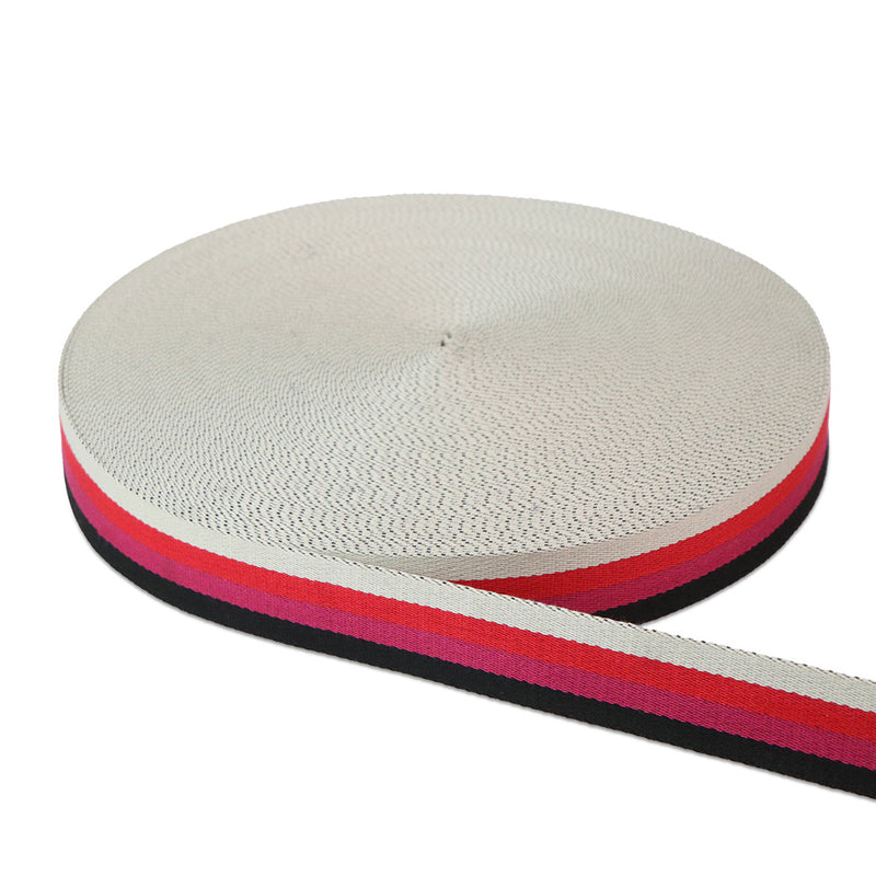 Striped Valentine Webbing 1-1/2in x 50yd