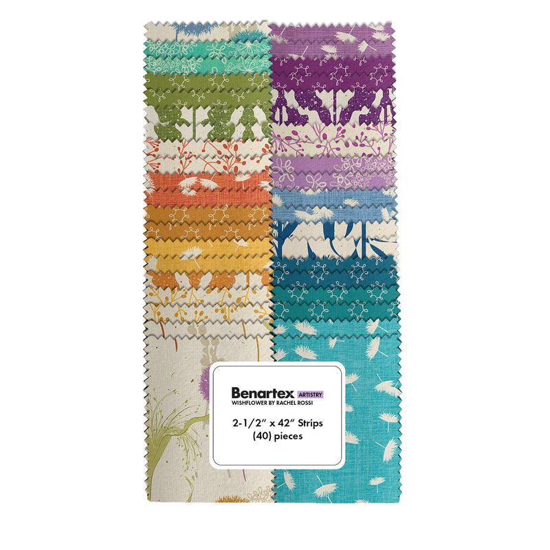 2.5in Strips Wishflower, 40pcs/bundle