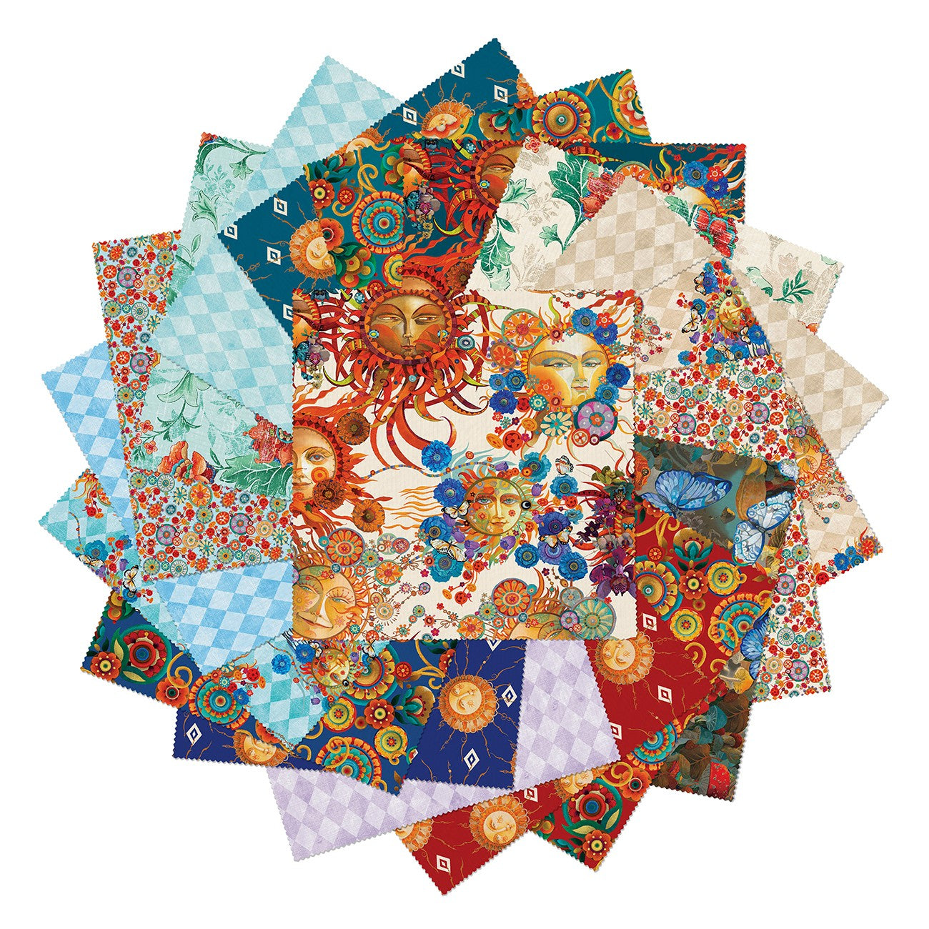 Sun Festival 10in Squares, 40pcs/bundle