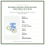 Product Specifications – ByAnnie's Double Sided Basting Tape 1/8in x 21-4/5yds