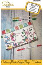 Coloring Book Zipper Pouch In the Hoop - Machine