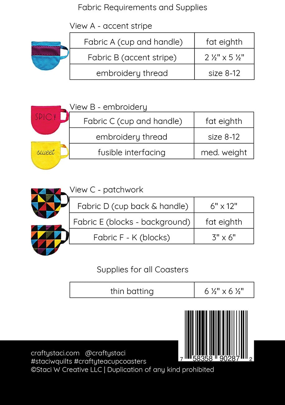 Teacup Coaster Pattern