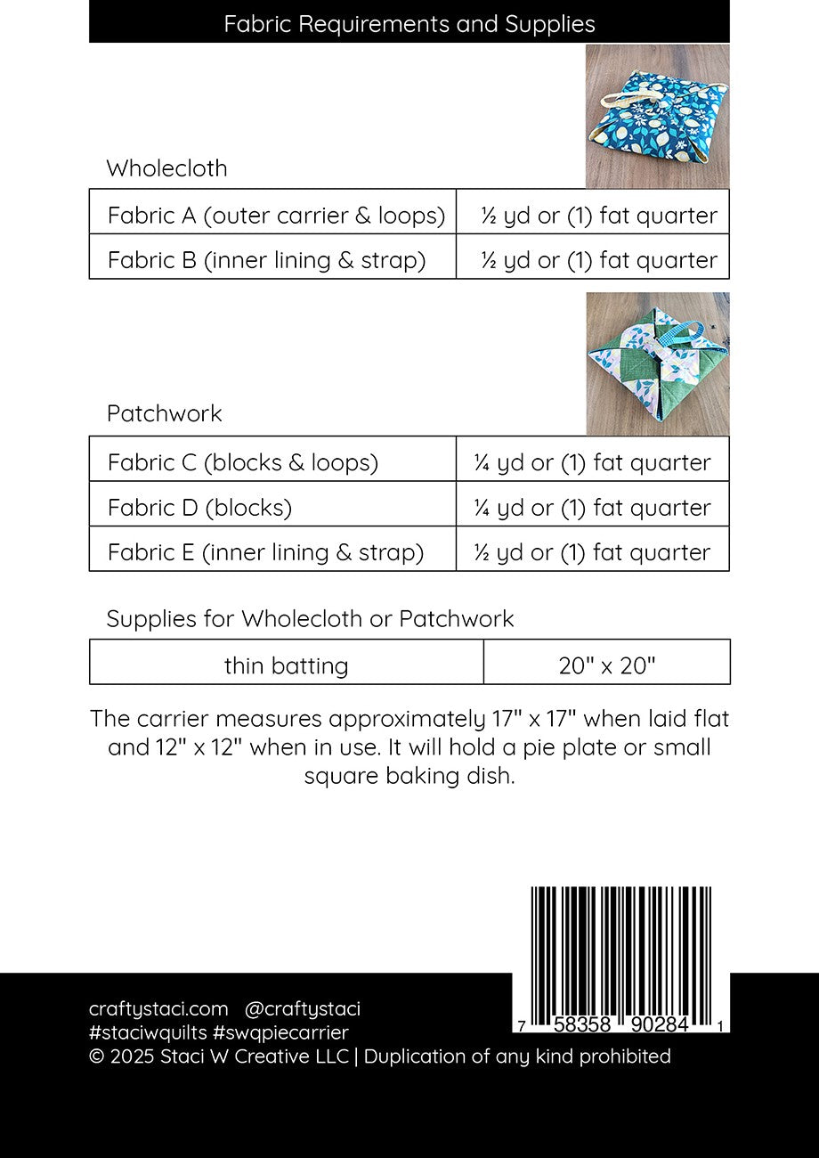 Pie Carrier Pattern