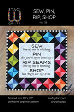 Sew, Pin, Rip, Shop Quilt Pattern and Panel