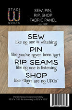 Sew, Pin, Rip, Shop Panel