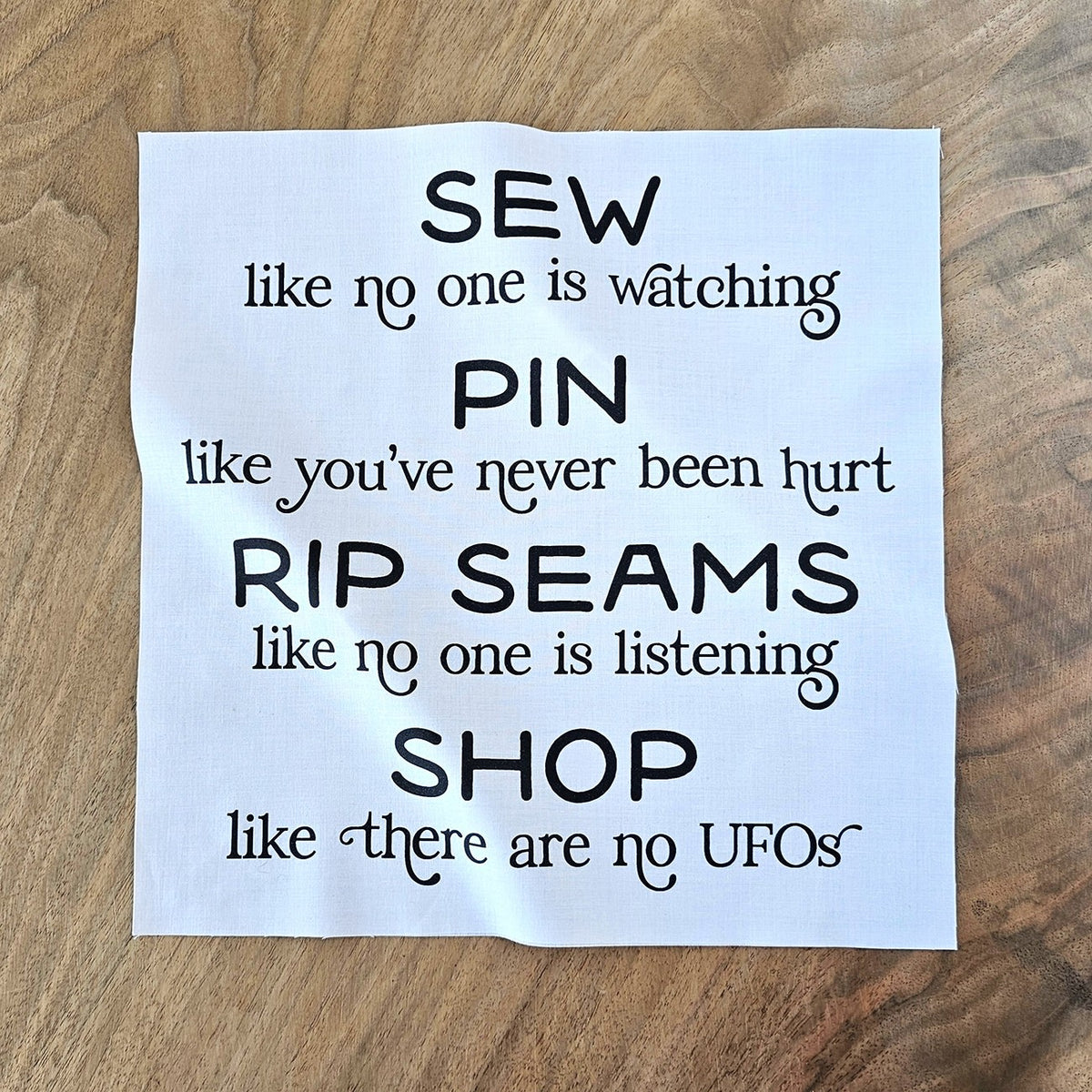 Sew, Pin, Rip, Shop Panel