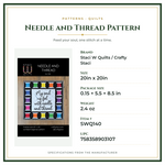 Product Specifications – Needle and Thread Pattern