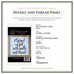 Product Specifications – Needle and Thread Panel