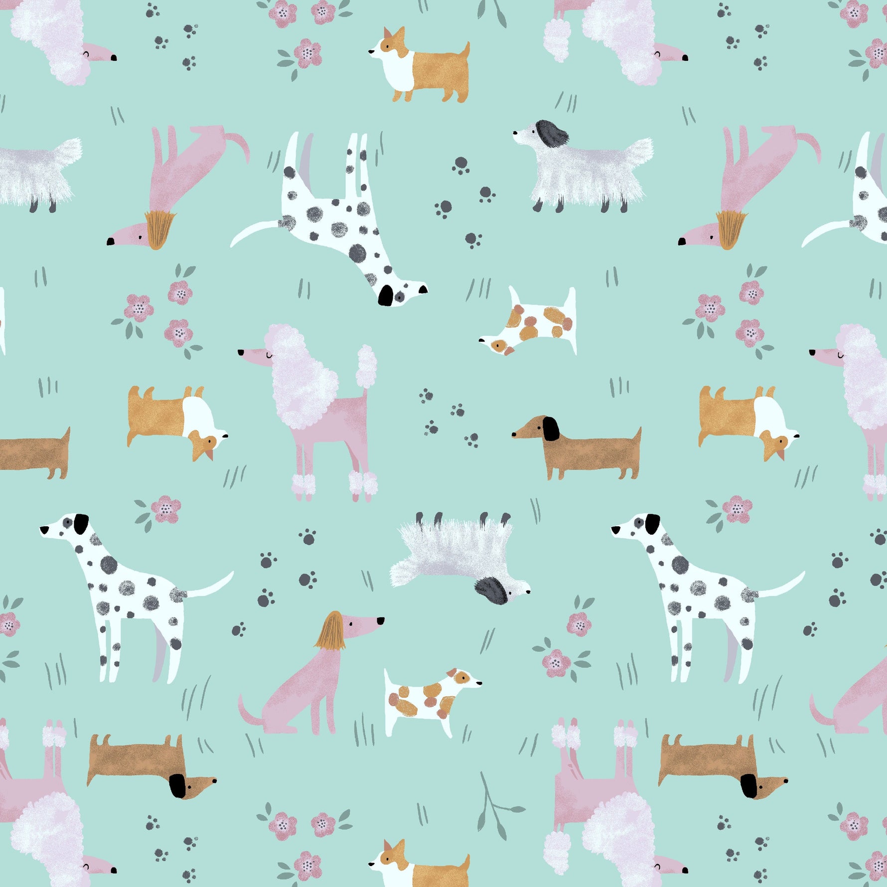 Dogs Skater Skirt