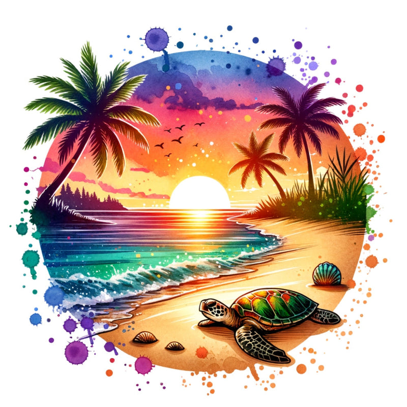 Summer at the Beach Fabric Panel 6