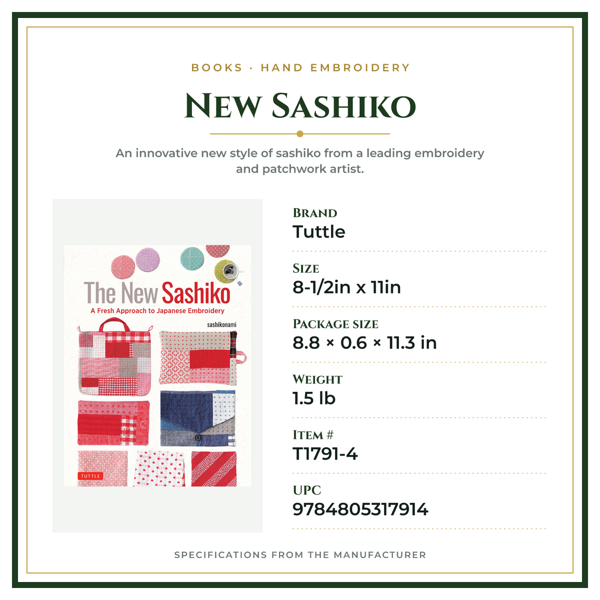 Product Specifications – New Sashiko