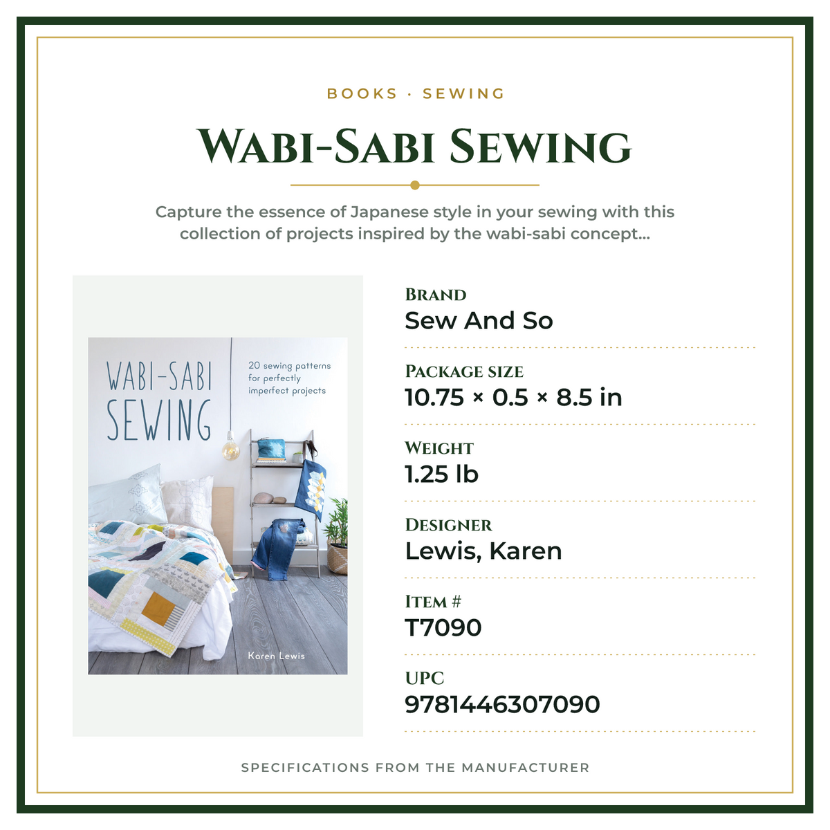 Product Specifications – Wabi-Sabi Sewing