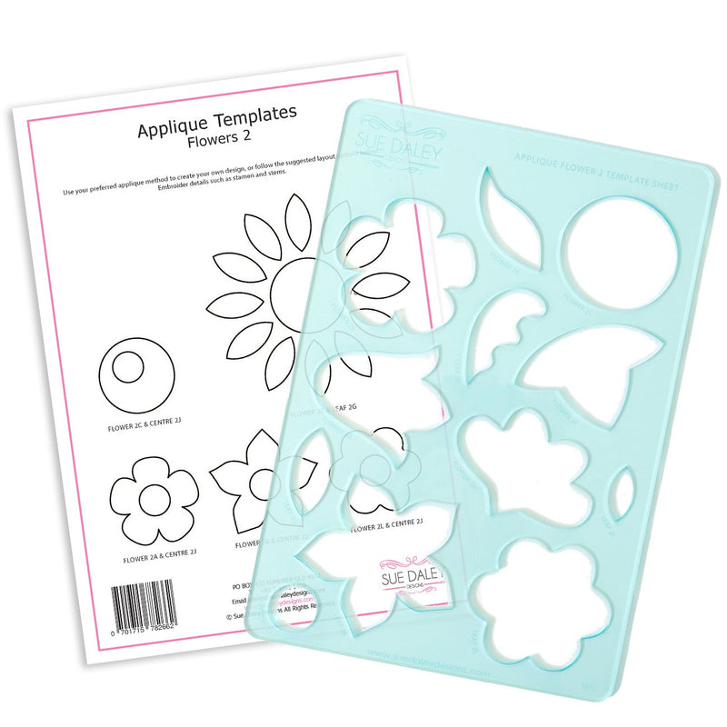 Applique Flower 2 Template Sheet
