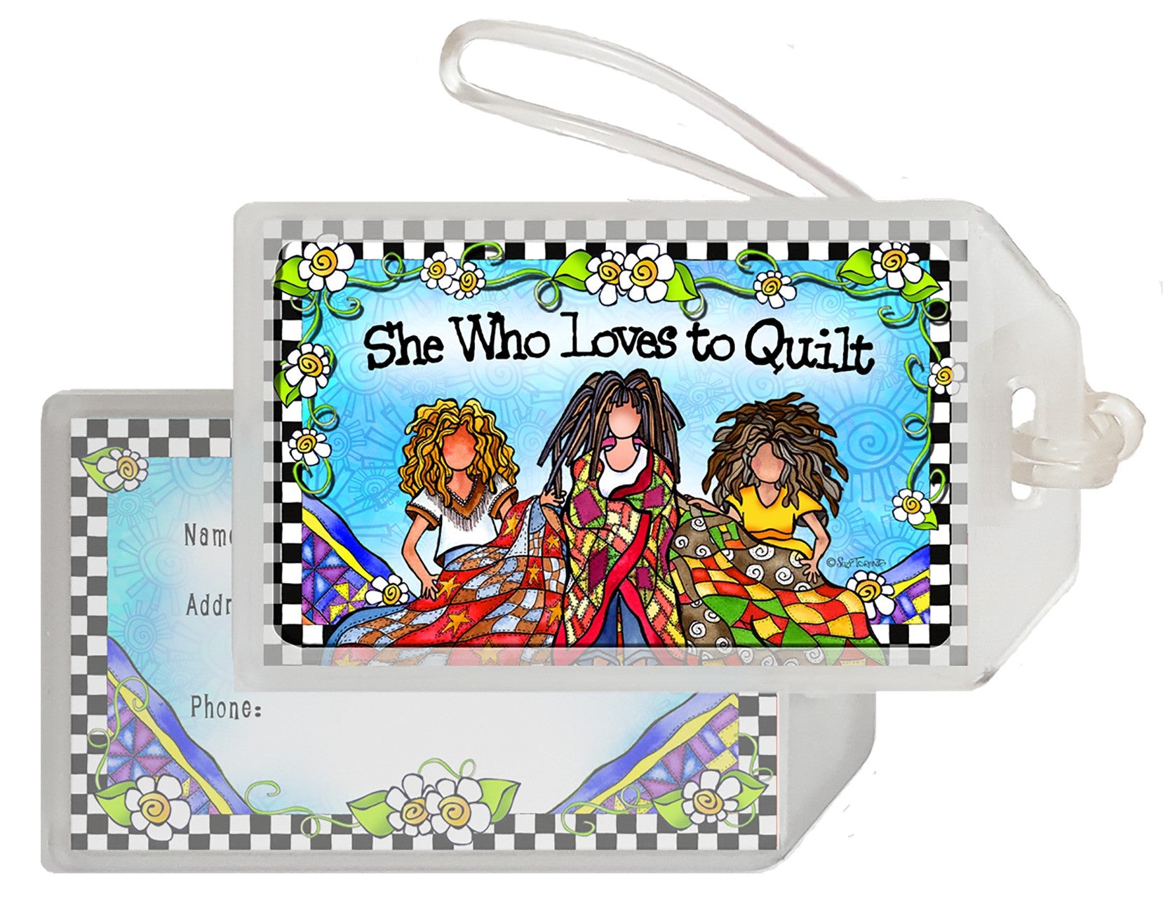 Loves to Quilt Luggage Tag