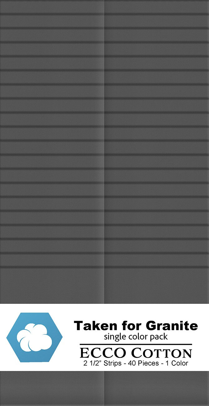 2.5in Strips Taken for Granite 40pcs, 2 Pieces of Each Print