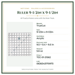 Product Specifications – Ruler 9-1/2in x 9-1/2in