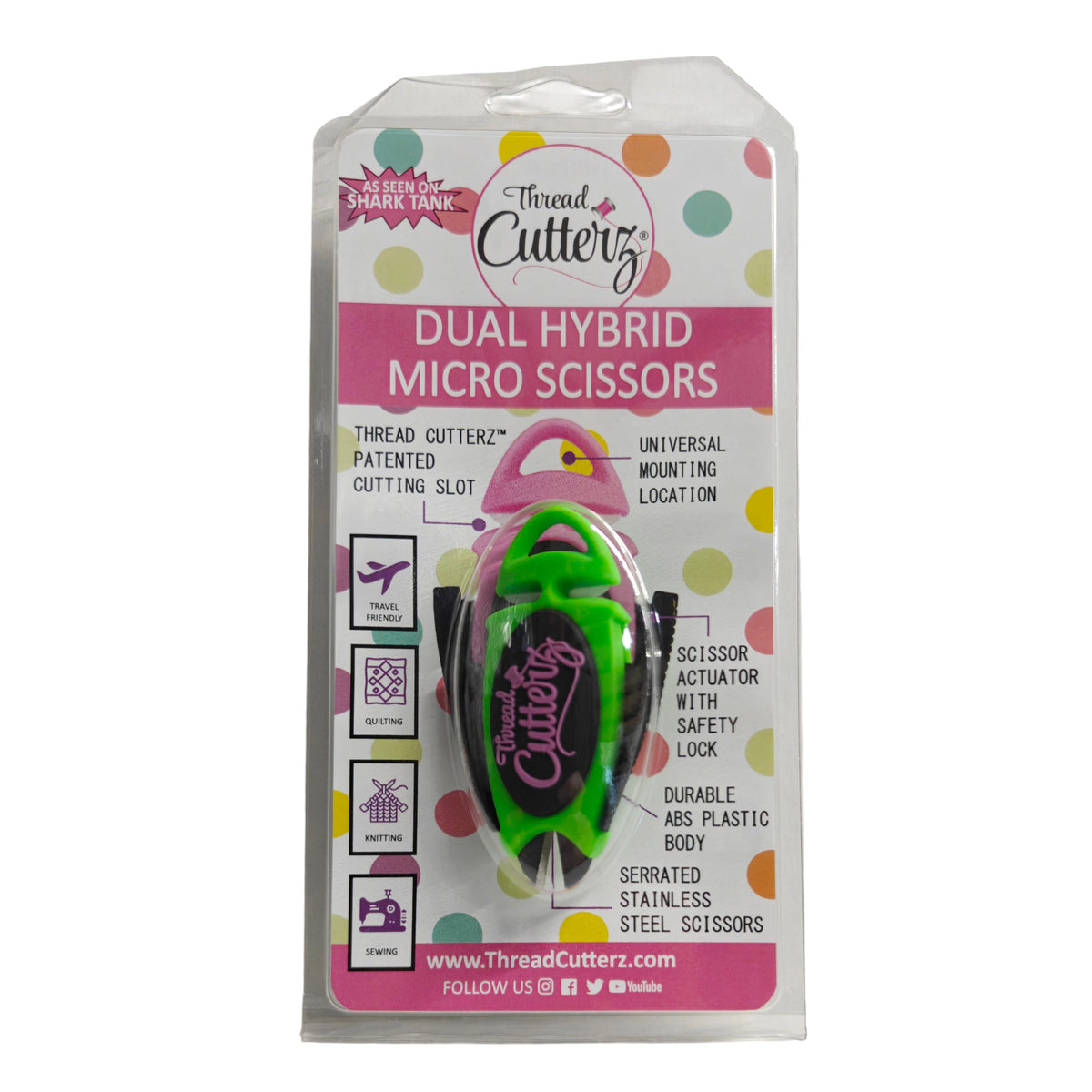 Thread Cutterz Dual Hybrid Micro Scissors Green