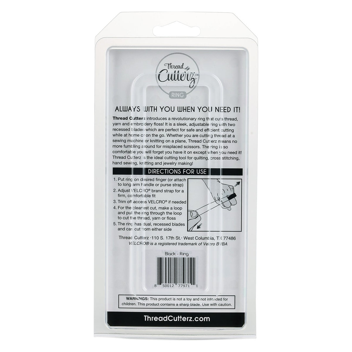 Thread Cutterz Ring Thread Cutter Black Ceramic