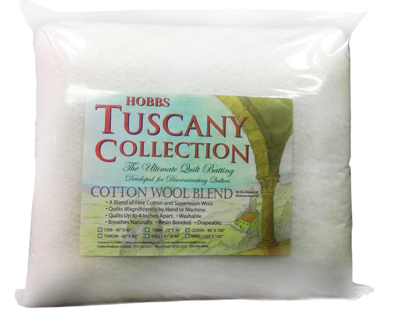 Tuscany 20% Wool 80% Cotton Batting Throw 60in X 60in