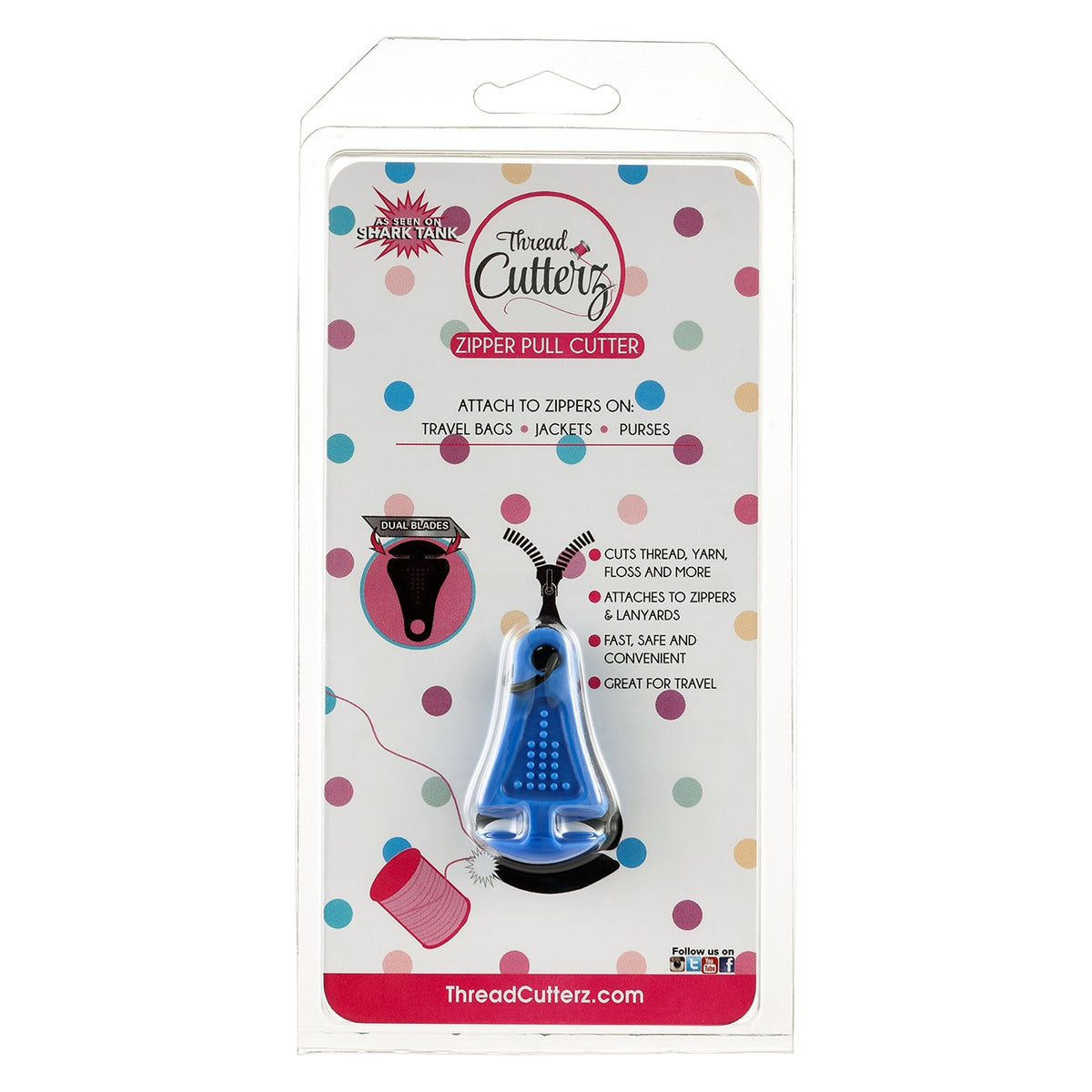 Thread Cutterz Zipper Pull Blue Thread Cutter
