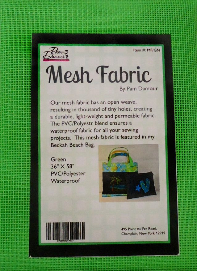 Green Mesh Fabric 36in x 58in