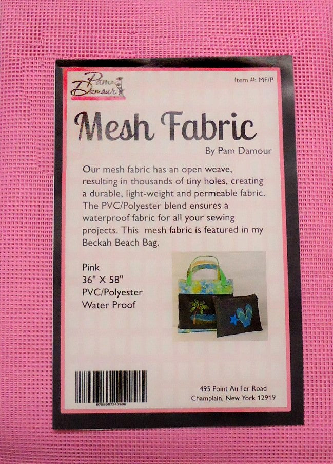 Pink Mesh Fabric 36in x 58in