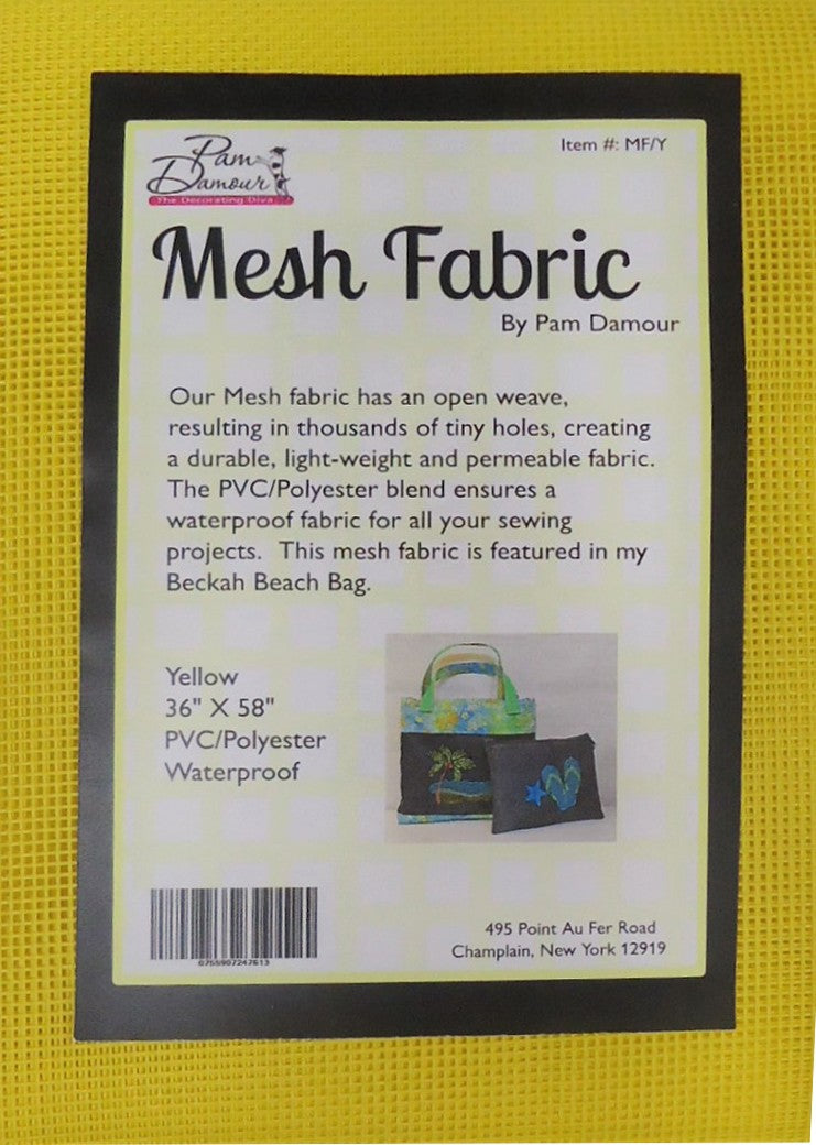 Yellow Mesh Fabric 36in x 58in