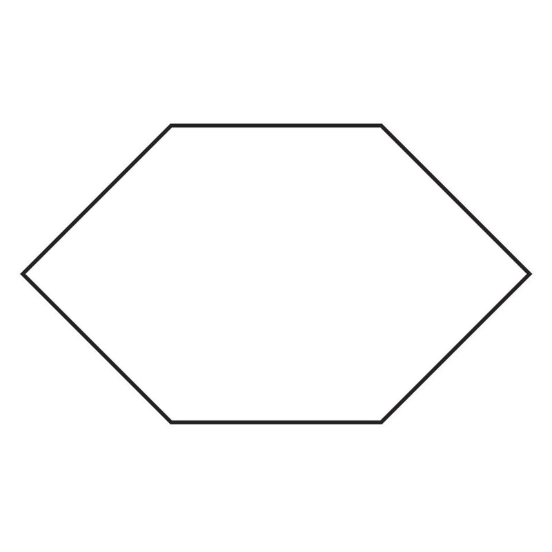 1/2in Elongated Hexagon Template