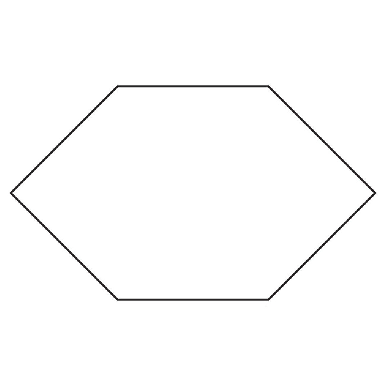 3/4in Elongated Hexagon Template