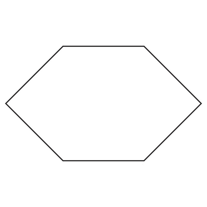 3/4in Elongated Hexagon Template