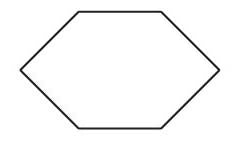 1in Elongated Hexagon Template