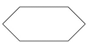 2in Elongated Hexagon Template