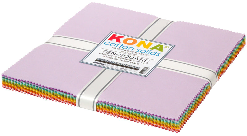 10in Squares Kona Cotton Greenhouse, 54pcs/bundle