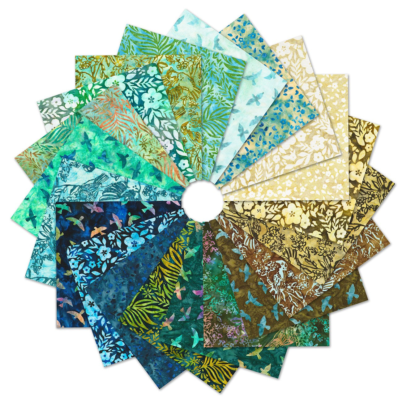 10in Squares Backyard Birds, 42pcs/bundle