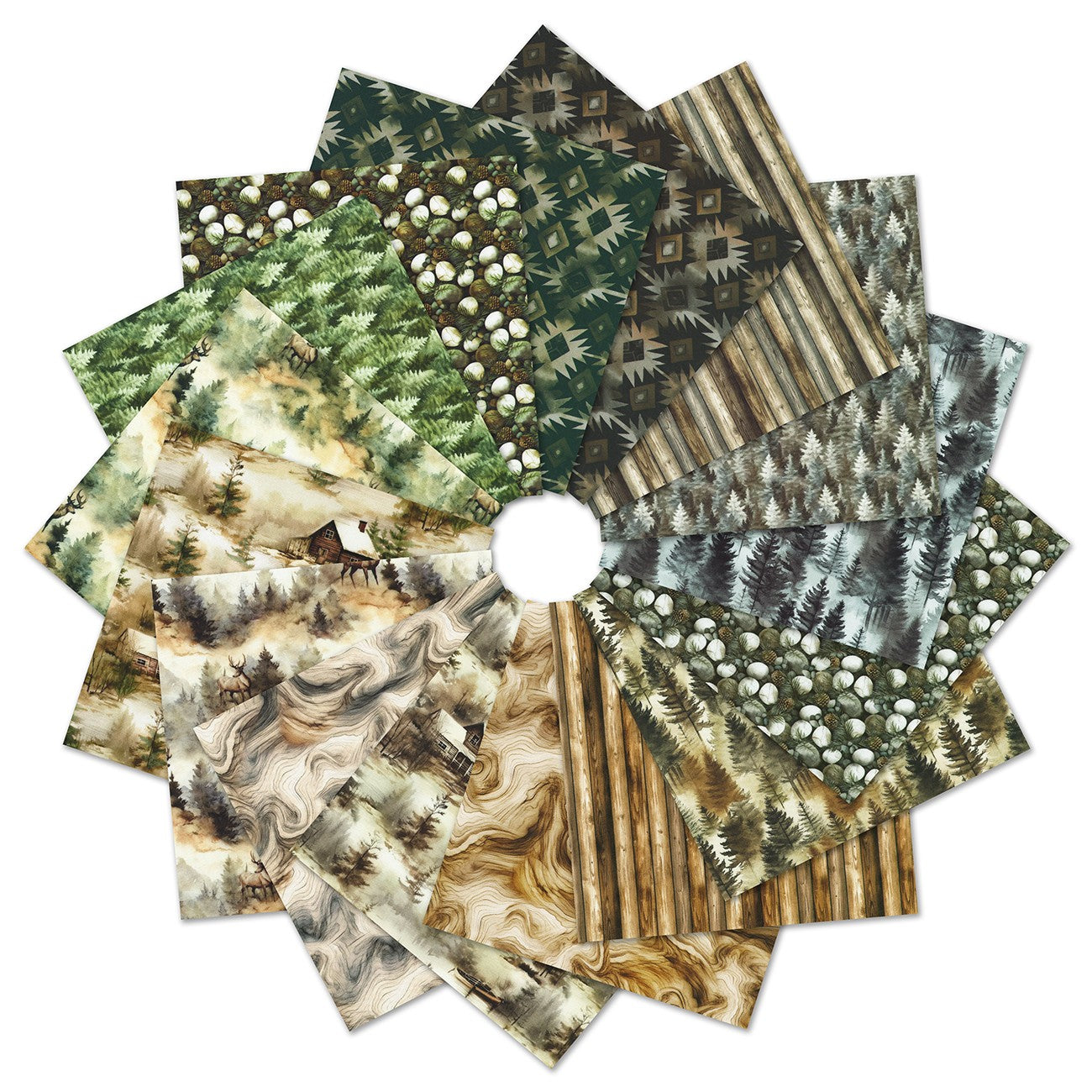 10in Squares Nature Retreat, 42pcs/bundle