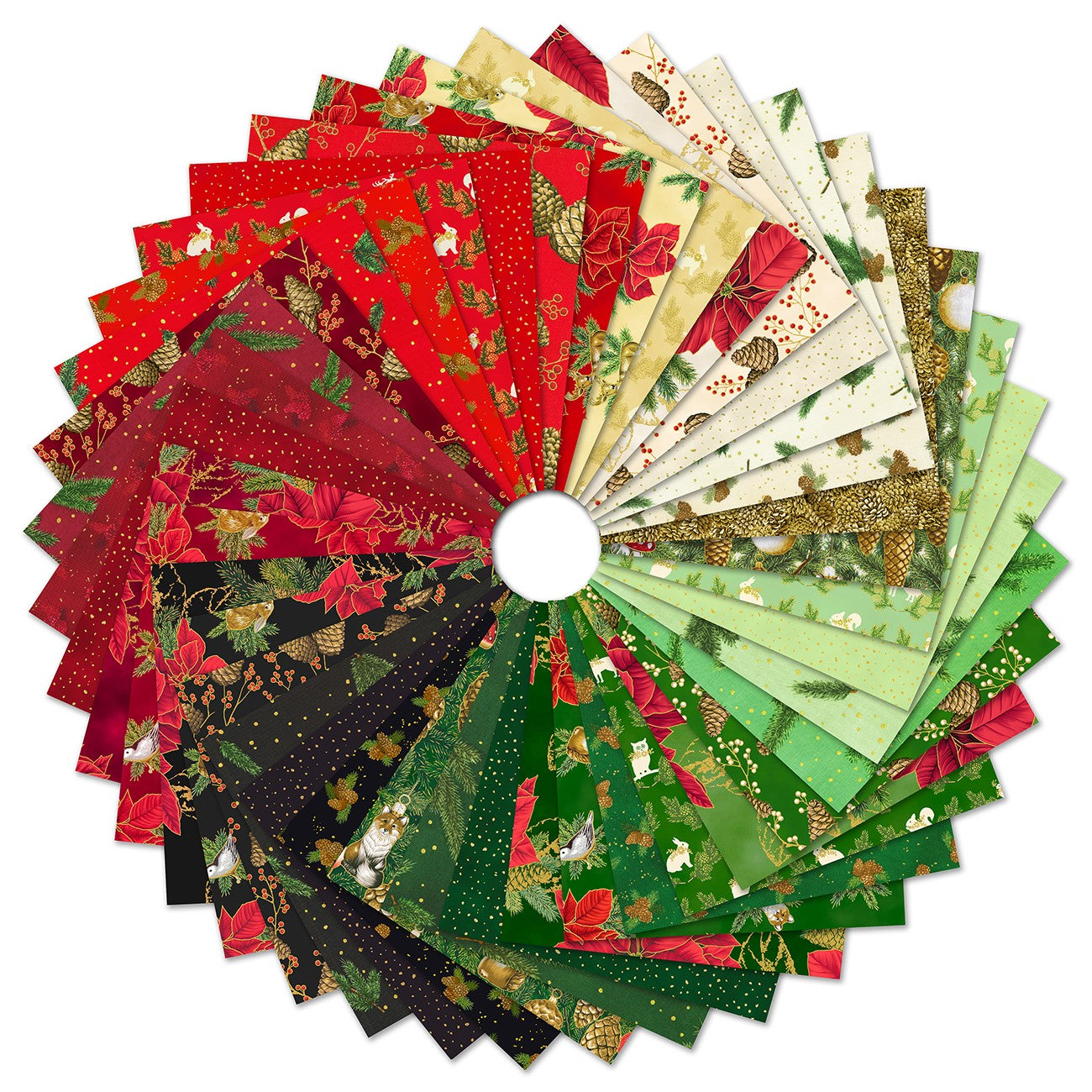 10in Squares Holiday Flourish Forest Glen, 42pcs/bundle
