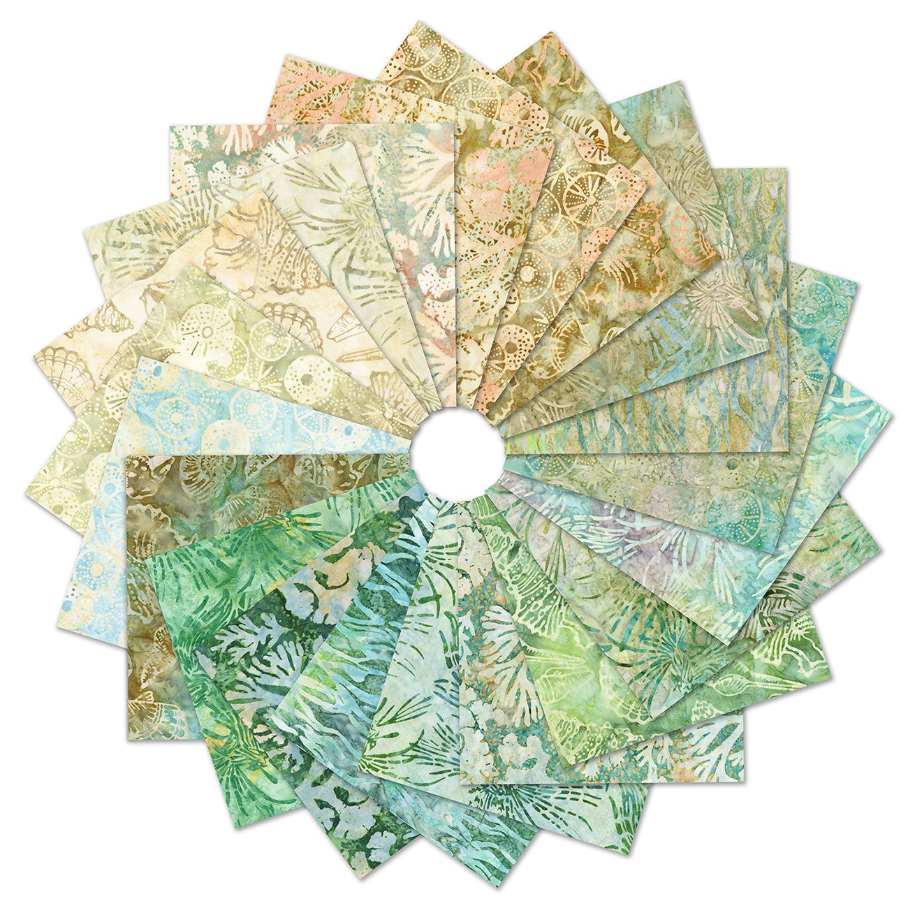 10in Squares Tranquil Tides 42pcs/bundle
