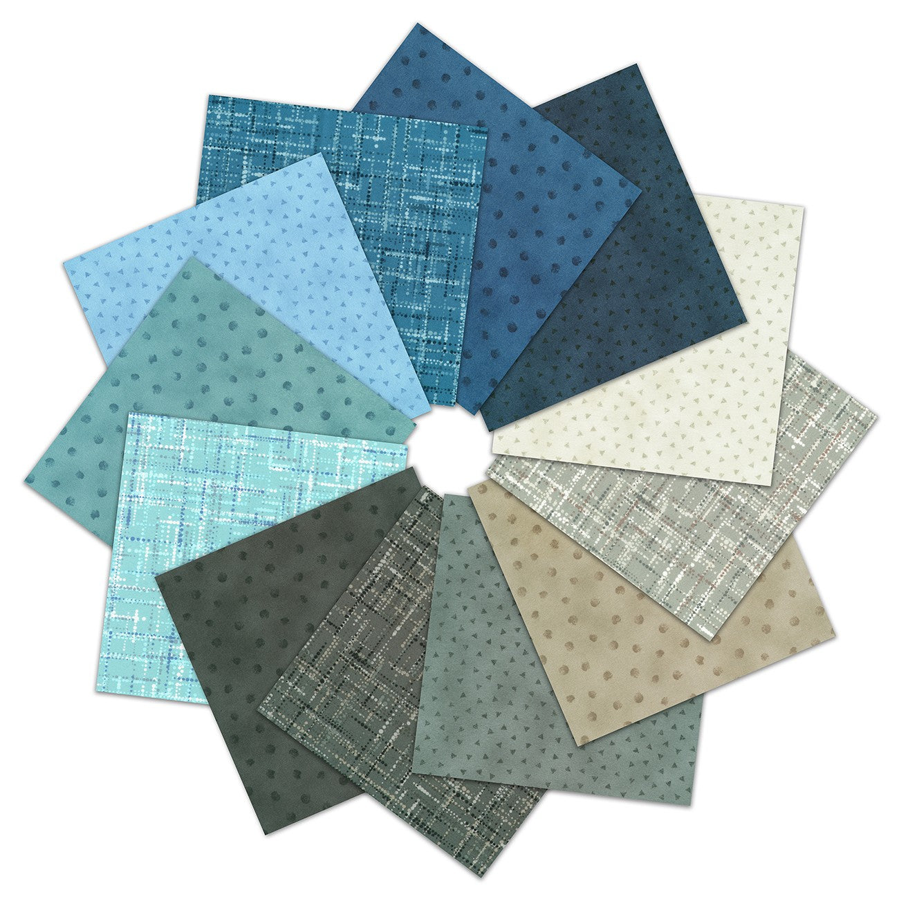 10in Squares Bundle Up Flannel, 42pcs/bundle