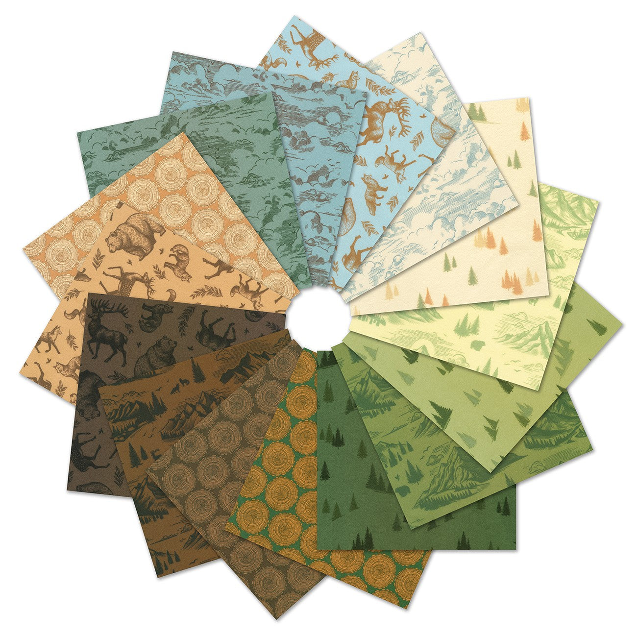 10in Squares, Pine & Peak Flannel 42pcs/bundle
