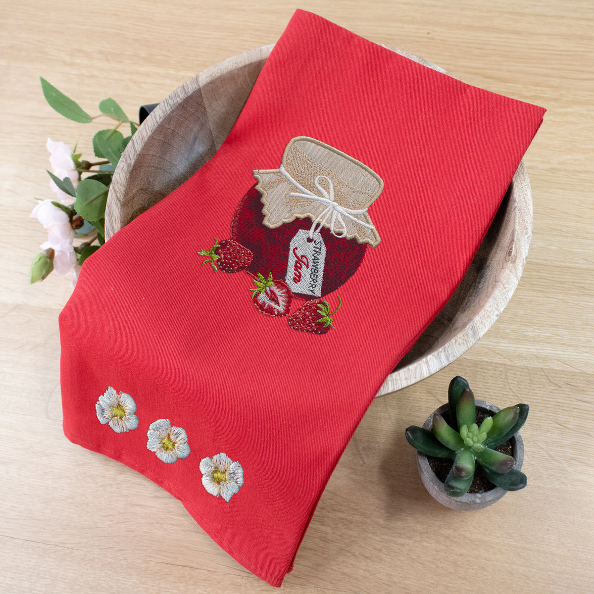 Tea Towels Red 2pk