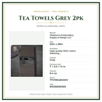 Product Specifications – Tea Towels Grey 2pk