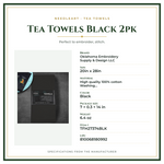 Product Specifications – Tea Towels Black 2pk