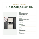 Product Specifications – Tea Towels Cream 2pk