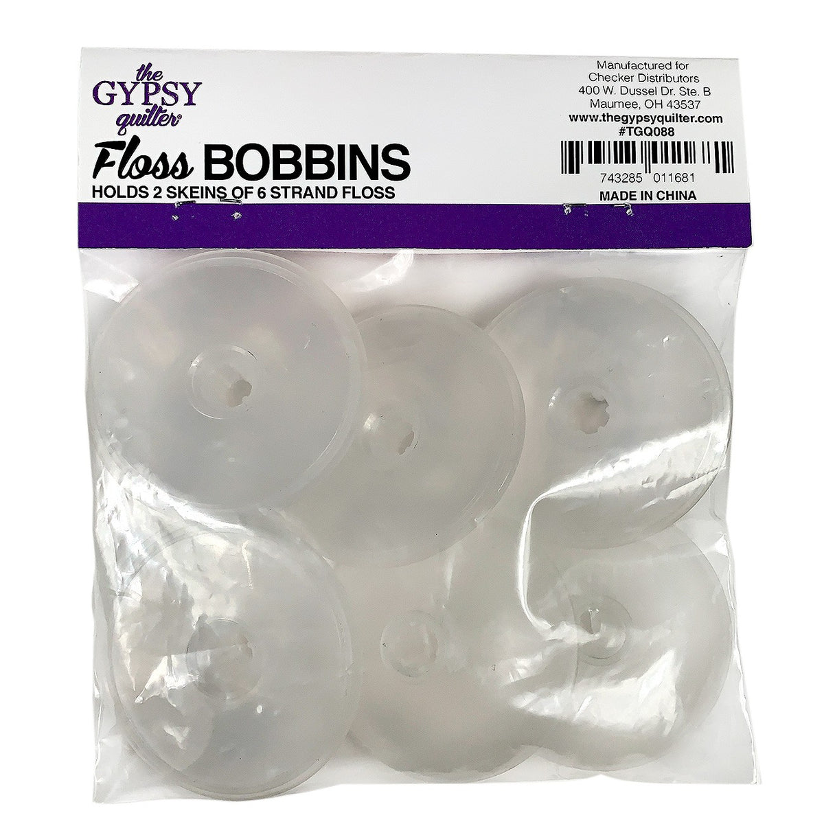 The Gypsy Quilter Floss Bobbins 6ct