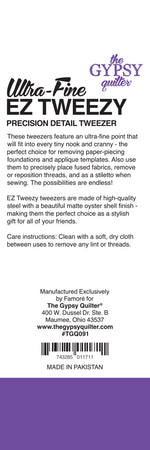 The Gypsy Quilter EZ Tweezy