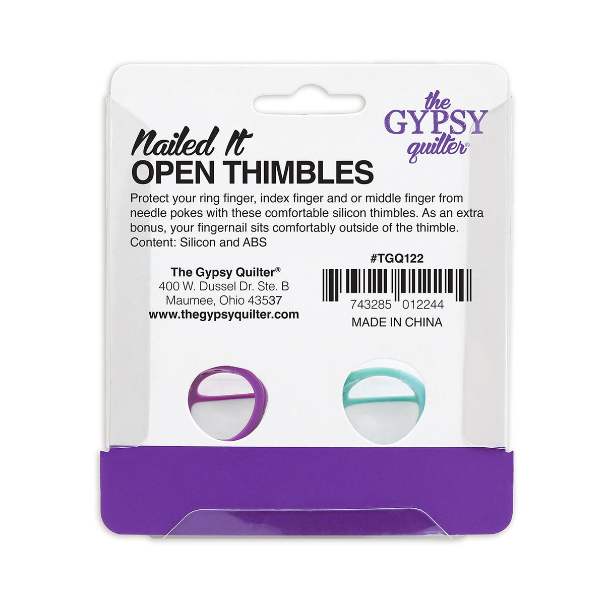 The Gypsy Quilter Nailed It Open Thimble Set