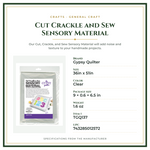 Product Specifications – Cut Crackle and Sew Sensory Material