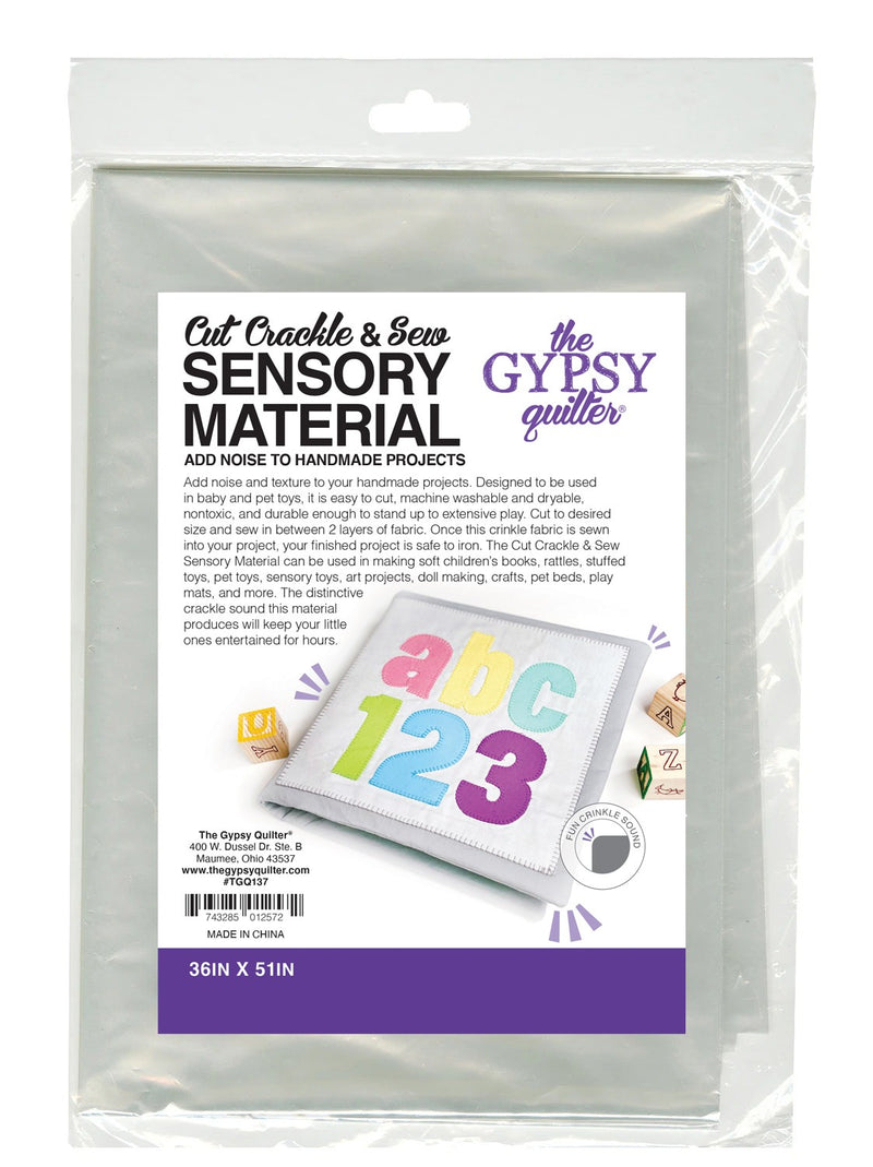 Cut Crackle and Sew Sensory Material